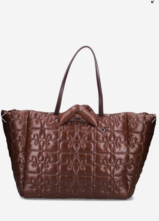 Bolso Ganni xxl acolchado burdeos